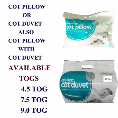 Top Quality Anti-Allergenic Toddler Baby Cot Bed Duvet Quilt4.5 7.5 And 9 Tog • £5.99
