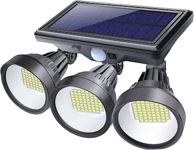 Solar Outdoor Lights Motion Sensor Security LED High Brightness 7000K Cordless • $24.99