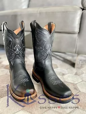 TJAYZ NEW Mens Rodeo Cowboy Boots Genuine Leather Square Toe BOTAS Western Work  • $62.99