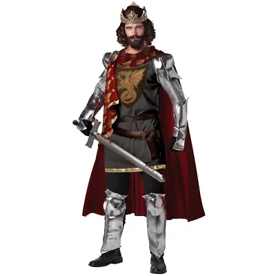 King Arthur Adult Costume Medieval Knight Renaissance Musketeer Deluxe Mens • $67.89