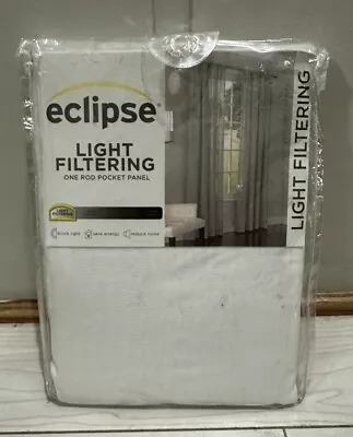 Eclipse Light Filtering One Rod Pocket Panel - 52 In X 95 In -Chelsea White • £13.50