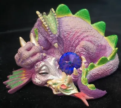 Franklin Mint Mood Dragon-Snoozy-Limited Edition Jeweled Fantasy Dragon • $8.99