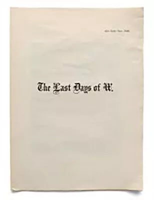 $125 • Buy ALEC SOTH  LAST DAYS OF W  2008 1ST EDITION  Still New, Self Published NEWSPAPER
