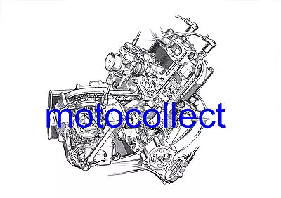 Silk 700S Engine..Cutaway Technical Drawing..A3 Print..Free Postage To UK • $14.93