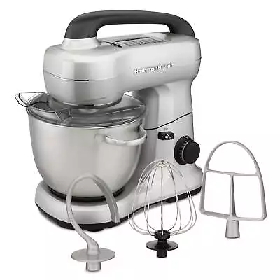 Hamilton Beach Electric Stand Mixer With 4 Quart Stainless Bowl 7 Speeds Whisk • $113.99