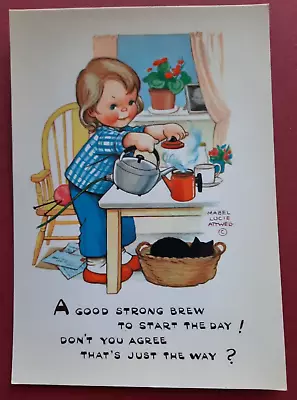 £2.49 • Buy Artist Mabel Lucie Attwell Good Strong Brew Start The Day B122