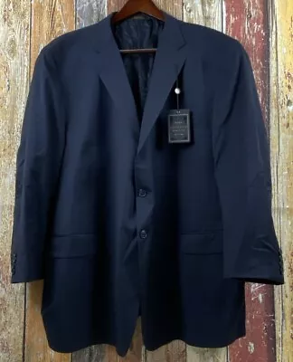 NWT Jos A Bank Reserve Men's Navy Blue Wool 3 Piece Suit 56 Short 50x30 • $199.99