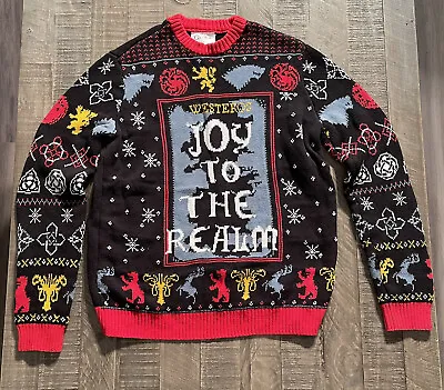 Game Of Thrones Ugly Christmas Sweater Joy To The Realm Size M • $14.34