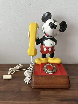 The Mickey Mouse Phone VTG Rotary Dial Telephone 1976 Walt Disney Productions • $165.99