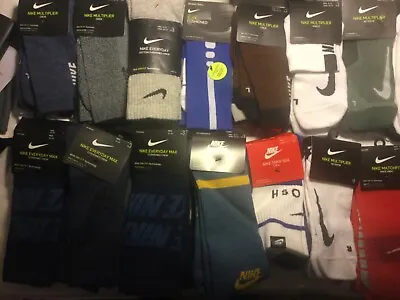 Nike Crew No Show Ankle Socks New Tags Black White Green Tan Red Soccer • $6.99