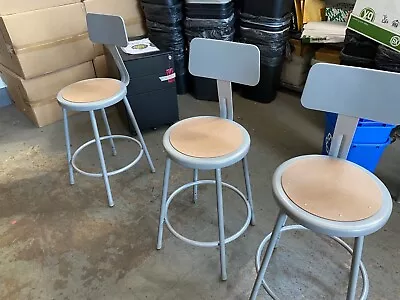 24  Backrest Science Lab Stool Metal By National Public Seating Model 6224 New • $24