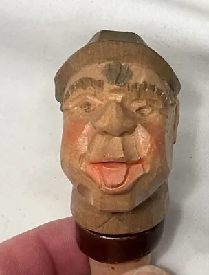 Vintage Figural Wooden Liquor Bottle Pourer Stoppers ~ German • $20