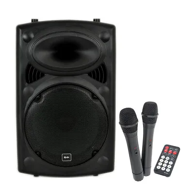 QTX QR12PA Portable PA System Battery Powered USB Sound + 2 X Wireless Handheld • £229