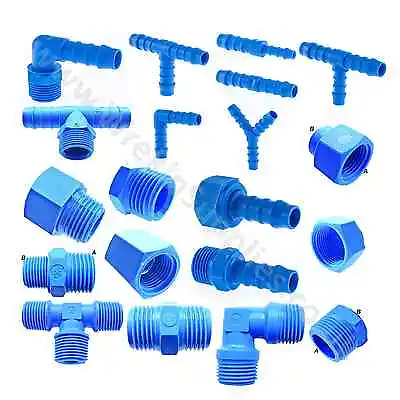Nylon Barbed Silicone Hose Connector Tefen Fuel Pipe Joiner Water 14 Bar Water • £3