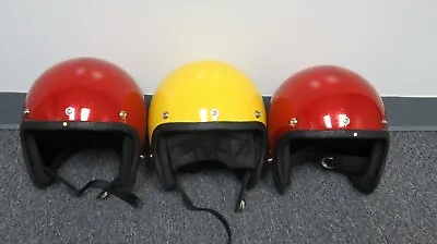 RARE Set Of 3 Vintage BUCO Safety Helmets 1970's Era Open Face Easy Rider Style • $80