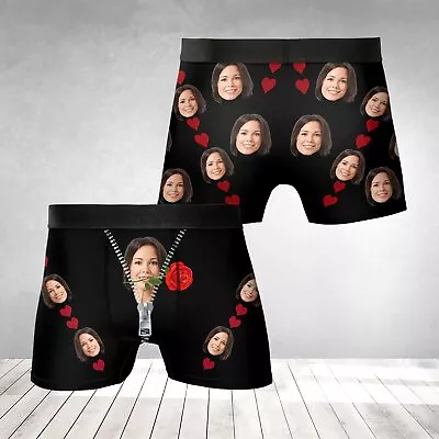 Custom Photo Boxers Briefs Personalize Face Custom  Underwear Gift Valentine • $26.99