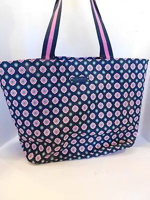 NEW VERA BRADLEY 😂😂CITY SHOPPER TOTE Navy With Pink Accents New Without Tags😘 • $31.99