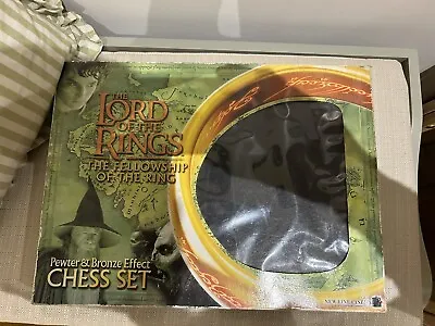 The Lord Of The Rings Chess The Fellowship Of The Ring Pewter & Bronze Boxed. • £34.99