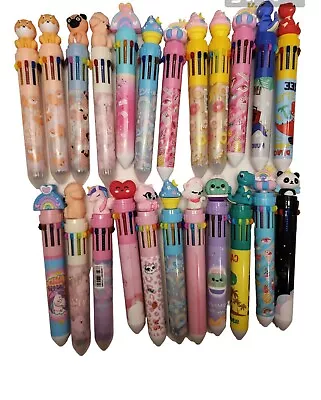 3 Pcs 10-In-1 Multi Color Ballpoint Pen Cute Kawaii Stationery  • $12