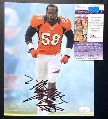 Von Miller Signed 8x10 Photo Denver Broncos Super Bowl 50 Mvp Buffalo Bills Jsa • $56.24