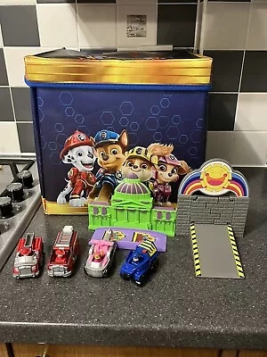 Paw Patrol Die Cast The Movie Cars True Metal Vehicles & Adventure City Playmat • £25