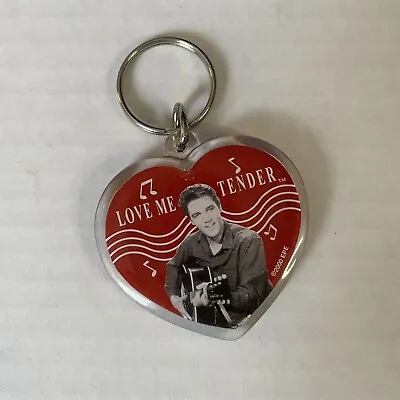 Vtg Elvis Love Me Tender Heart Keychain 2000 • $12