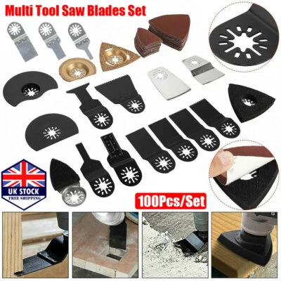 £18.99 • Buy 100Pcs Oscillating Multitool Saw Blade Tool Set For Dewalt Fein Bosch Milwaukee