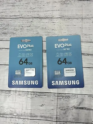 2 X Samsung 64GB EVO Plus MicroSD Card. Brand New • $27