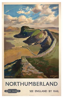 Vintage Northumberland British Railways Art Railway Travel Poster A1/A2/A3/A4 • £5.95