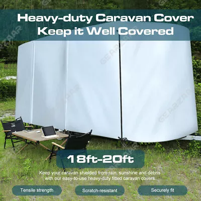 GEARZAAR 18-20ft Caravan Cover Campervan 4 Layer Heavy Duty UV Carry Bag *% • $113.58