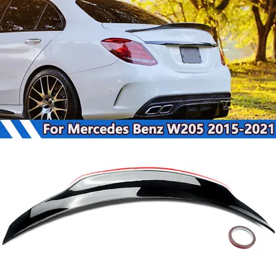 For Mercedes Benz W205 C200 C300 C43 AMG Rear Trunk Spoiler Wing Gloss Black • $78.79