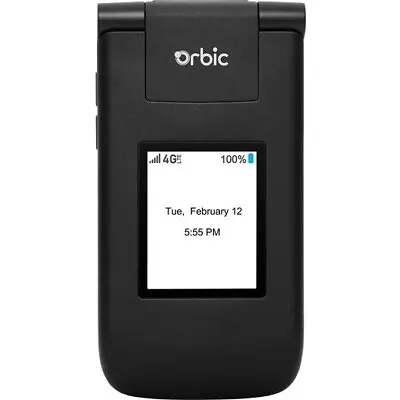 NEW Orbic Journey V - RC2200L - Black (TracFone) 4G LTE Prepaid Flip Cell Phone • $29.99