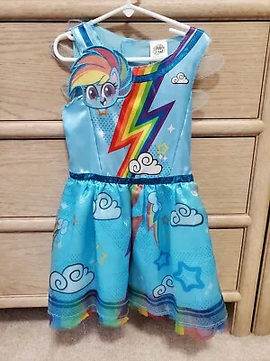 My Little Pony Rainbow Dash Girls Halloween Costume Dress Wings Size S (4-6) • $9.99