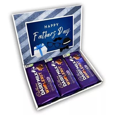 Cadburys Dairy Milk Wholenut Chocolate Bars Gift Box Fathers Day Present • £11.99