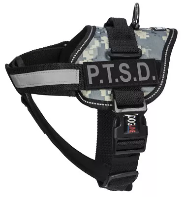 EMOTIONAL THERAPY PTSD SUPPORT Dog Vest Removable Reflective Patch Size 15 – 46” • $29.99