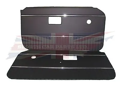 New Pair Of Black Door Panels With Chrome Strip For MGB 1970-76 UK Made DP126A • $189.94