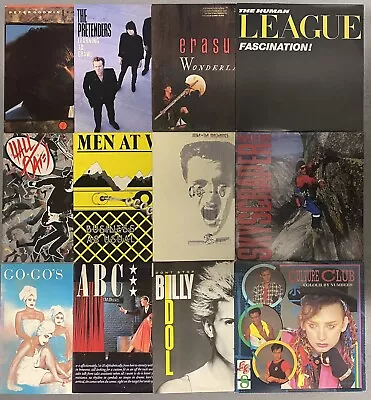 Lot Of 12 New Wave 80’s Pop Rock Vinyl LP Record Albums Go Go’s ERASURE ABC • $59