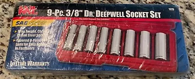 Michigan Industrial Tool 9pc 3/8” Drive SAE Deepwell Socket Set 6pt Brand New • $19.95