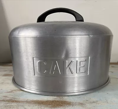 $29 • Buy Vintage Cake Cover 1950s KROMEX Top Metal Tin Carrier Holder NO BASE INCLUDED