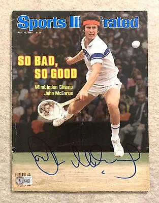 $299.99 • Buy John McEnroe - Signed Autographed 1981 Sports Illustrated NO LABEL - BAS BECKETT