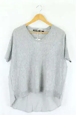 Country Road Grey Knit Blouse XXS By Reluv Clothing • $19.81