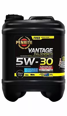 $119.95 • Buy Penrite Vantage Full Synthetic 5W-30 Engine Oil 10L