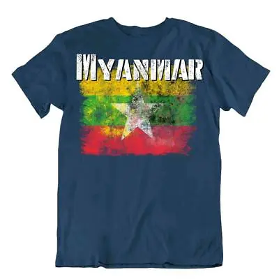 Myanmarflag Tshirt T-shirt Tee Top City Map Burma Solidarity Peace Courage • $24.94