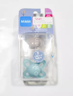 MAM Newborn Pacifier Matte Collection - Teal & Grey • $8.99