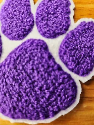 $6 • Buy This Beautiful Purple 3  Iron On Chenille And Embroidered Paw Patch Is A Beauty!