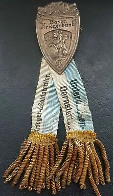 £65.99 • Buy ✚9414✚ German Bavarian Warrior League Badge Medal Kriegerverbund WW1 Deschler