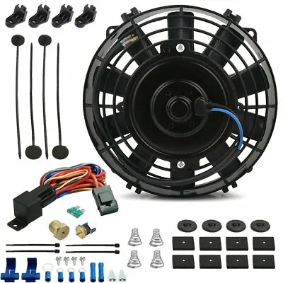 6-7 Inch Automotive Electric Cooling Fan 3/8 Npt Thermostat Temp Switch Kit • $49.95