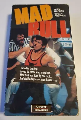 Mad Bull VHS With Slipcover OOP HTF *RARE* Wrestling Action Orion NOT RATED • $17.99