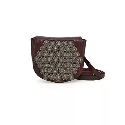 Campomaggi Dorotea Studded Flap Brown Leather Crossbody Fannypack Belt Bag NWT • $531.12
