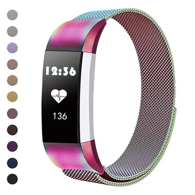 For Fitbit Charge 2 Replacement Milanese Mesh Magnetic Metal Wrist Band Strap • $16.84